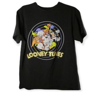 LOONEY TUNES Vintage Black Tshirt Size M
